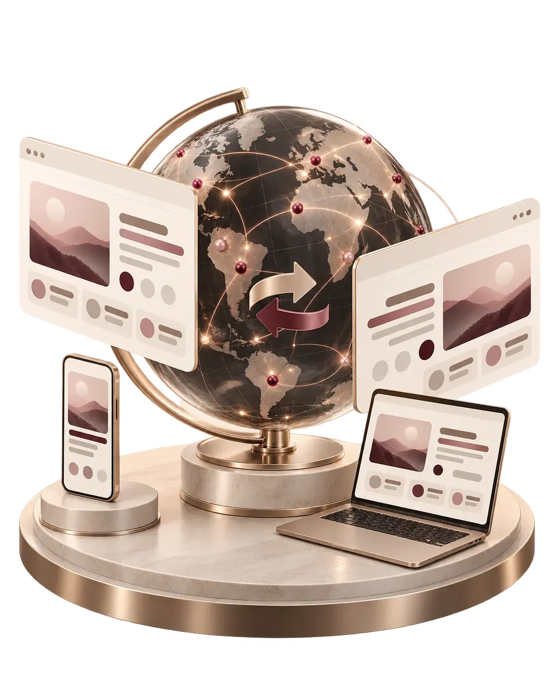 Concept illustration: Multilingual Website Design & Development